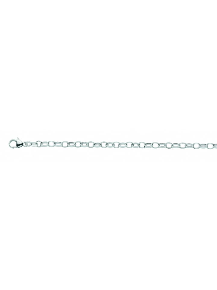 Damen 925 Silber Weit Anker Halskette 70 cm Ø 3,1 mm in silber