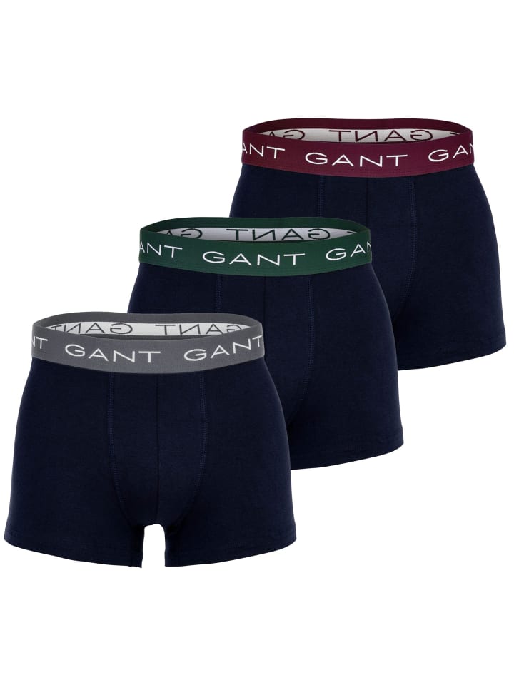 Boxershort 3er Pack in Schwarz/Grau/Rot/Grün