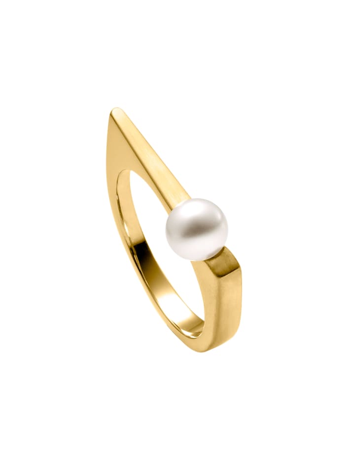 Fingerring Margarita goldfarben in weiss