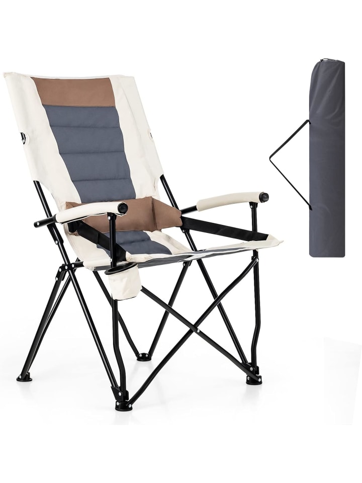 Campingstuhl 150 kg belastbar in Beige