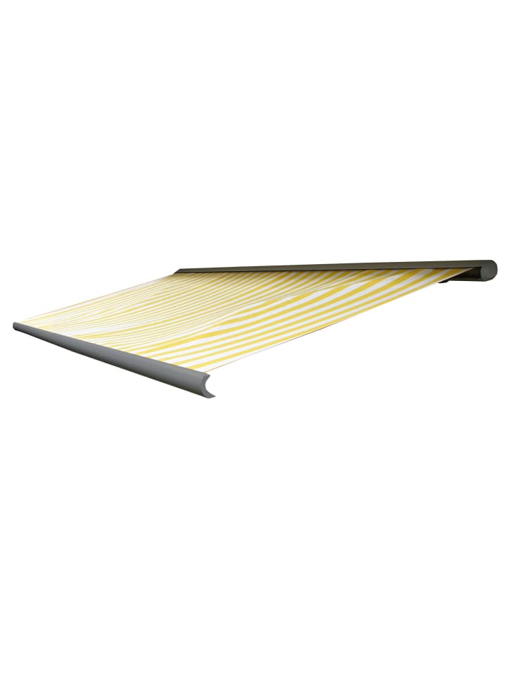 Bezug für Markise T124, Polyacryl gelb-weiß