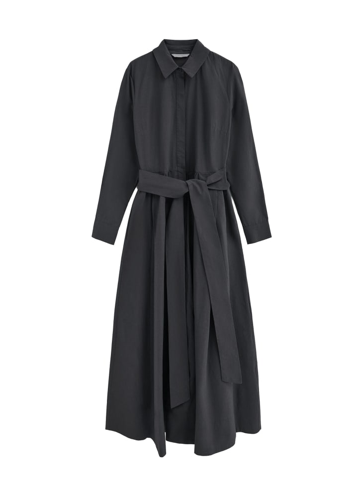 Kleider WOMAN GISELE DRESS LONG SLEEVE RELAXED FIT in Navy Blau