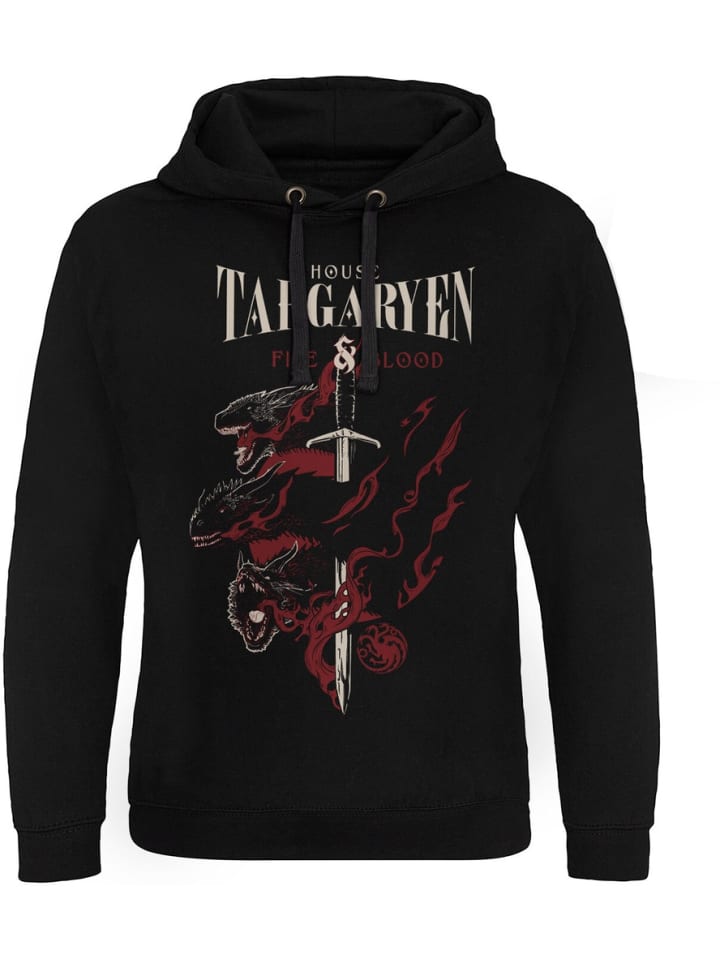 Hoodie "House Targaryen Epic Hoodie" in Schwarz