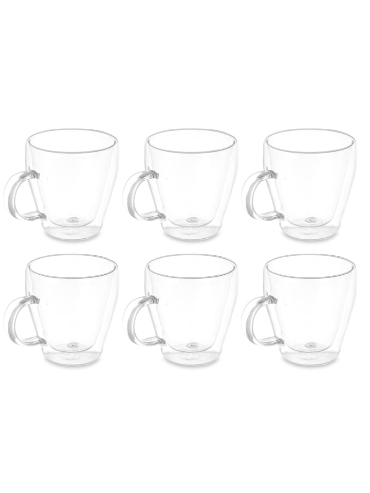 Tassen, 6er-Set in Transparent