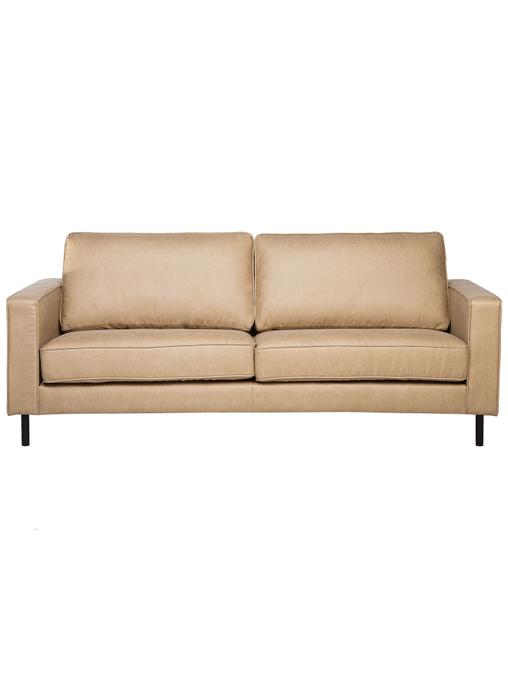 3-Sitzer Sofa SAVALEN in Beige/Schwarz - (W) 204 x (H) 87 x (L) 91 cm