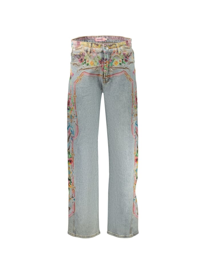 Blau Baumwolle Damen Jeans