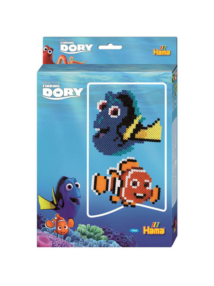 Geschenkpackung Findet Dory klein Midi-Bügelperlen - ab 5 Jahren