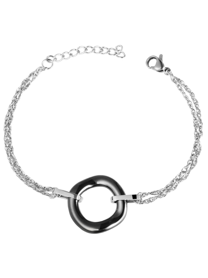 Damen Armband aus Edelstahl 16+3 cm in silber