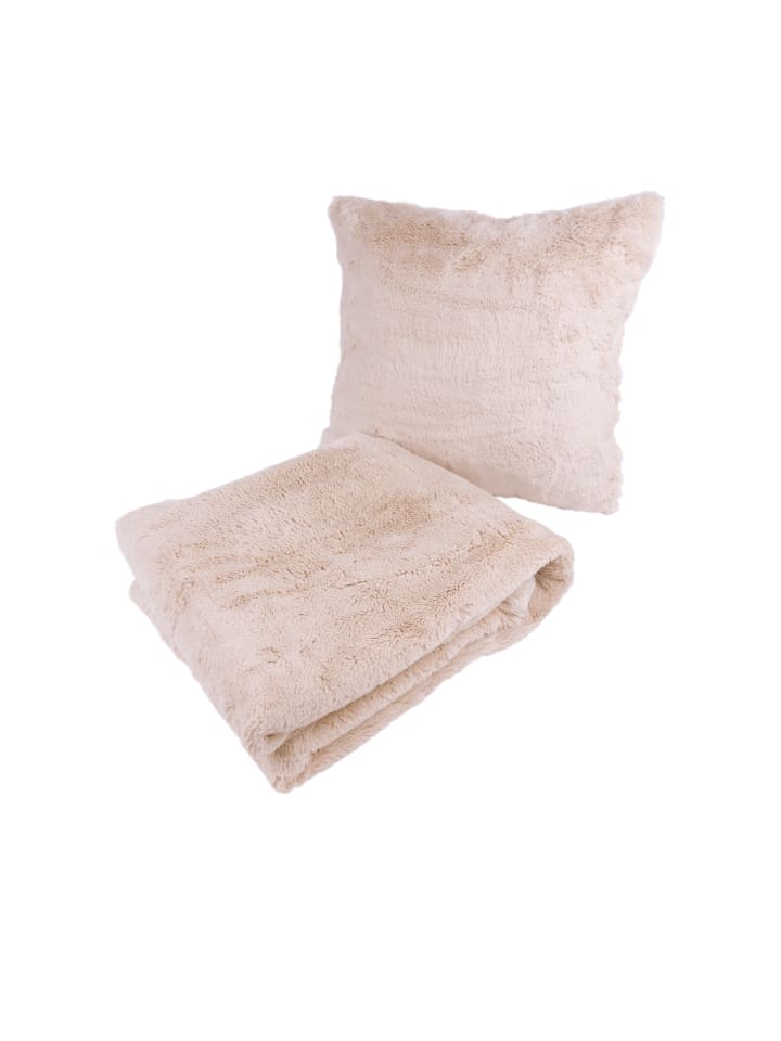 Dekokissen & Decke Aimee 625 2er-Set in creme
