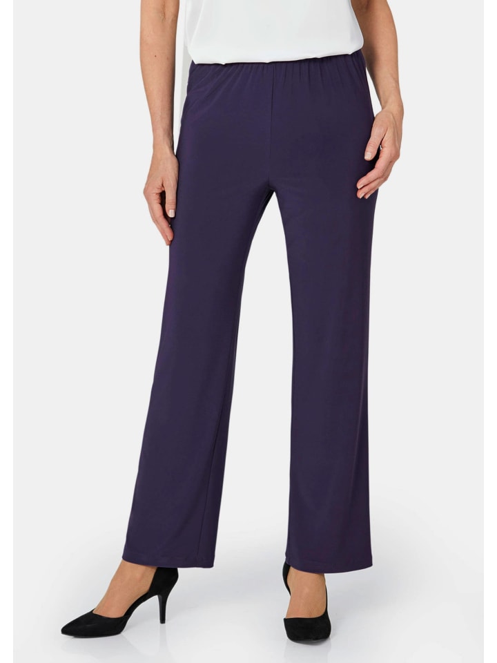 Slinky-Hose mit weitem Bein in amethyst