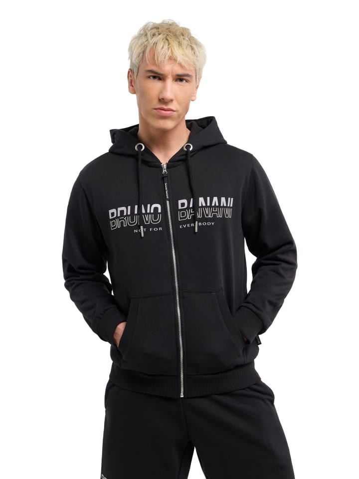 Kapuzensweatjacke Dejesus in Schwarz