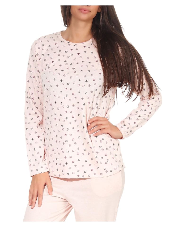 Shirt Top langarm gemustert "Ringel" Mix & Match - 51116 in rosa