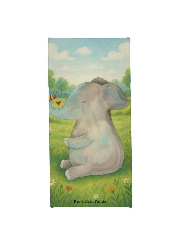 Handtuch Elefant Biene Design ohne Spruch in Weiß