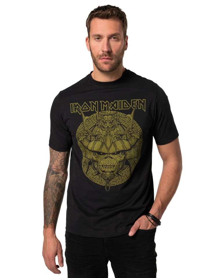 Kurzarm T-Shirt in schwarz