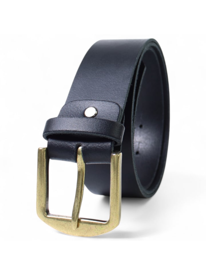 Herrengürtel mit Schraube in Schwarz
