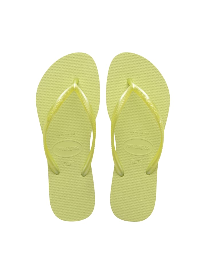 Kinder-Flip-Flops zum Hineinschlüpfen, schmal geschnitten Grün
