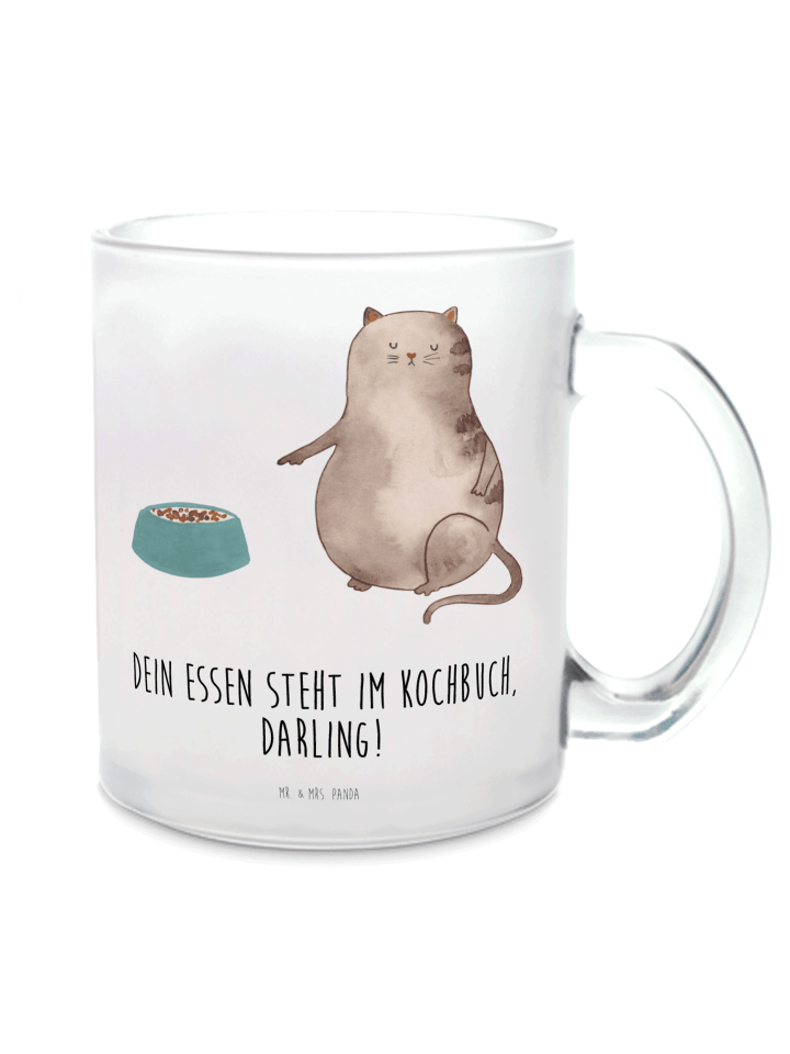 Tasse Katze Fressen mit Spruch in Transparent