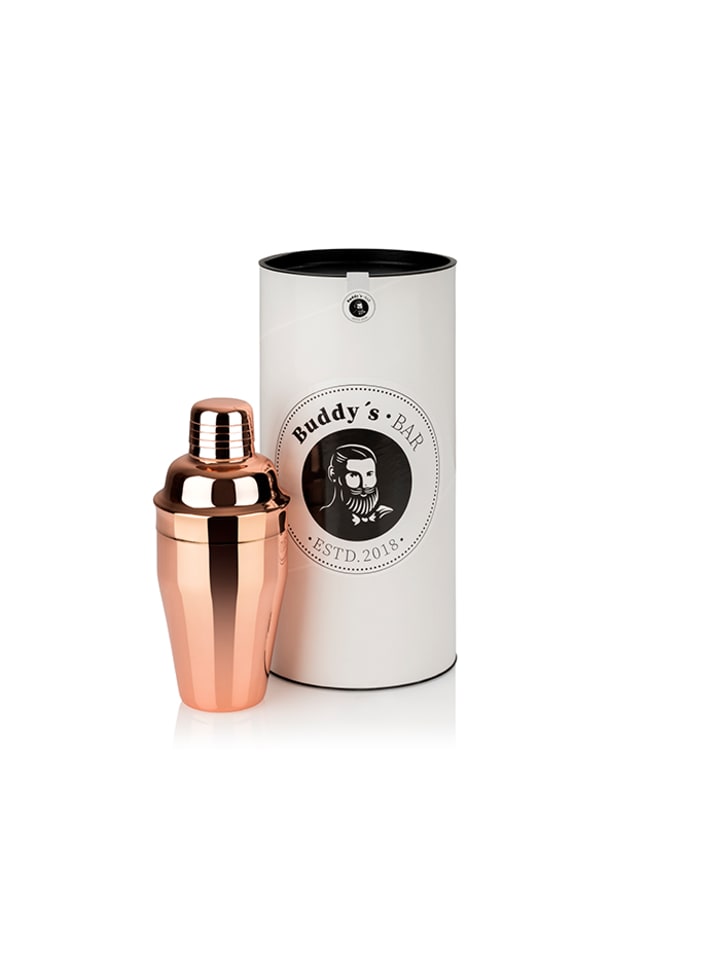 Cocktailshaker -CLASSIC- in Kupfer, Maße: 8,5x8,5x20 cm