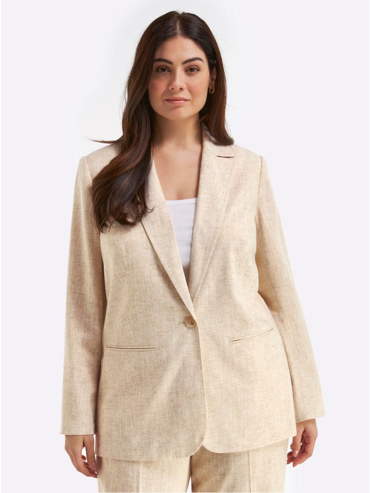 Leinenblazer in champagner-goldfarben