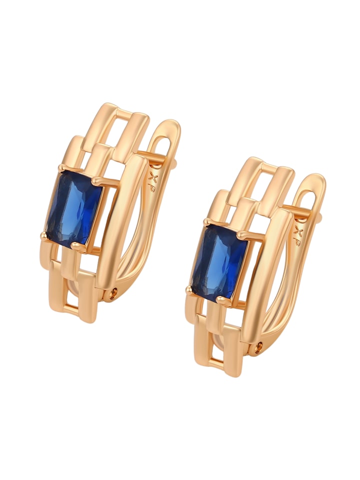 Women Earrings in Rose Gold Navy