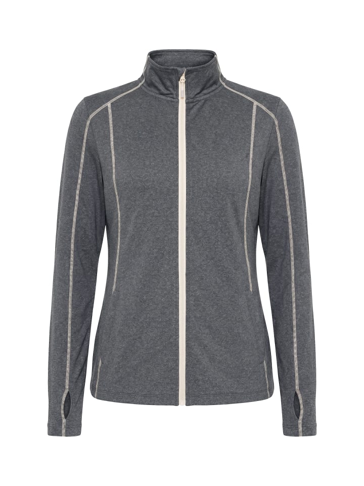 Sweatjacke in anthrazit melange