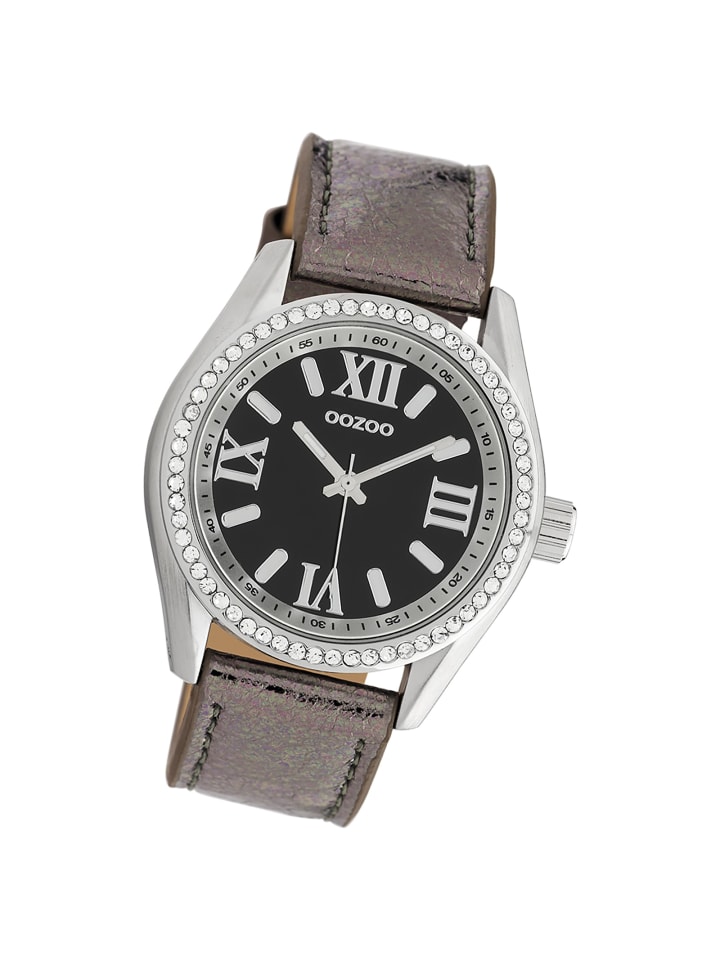 Analog-Armbanduhr Oozoo Timepieces braun groß (ca. 40mm)