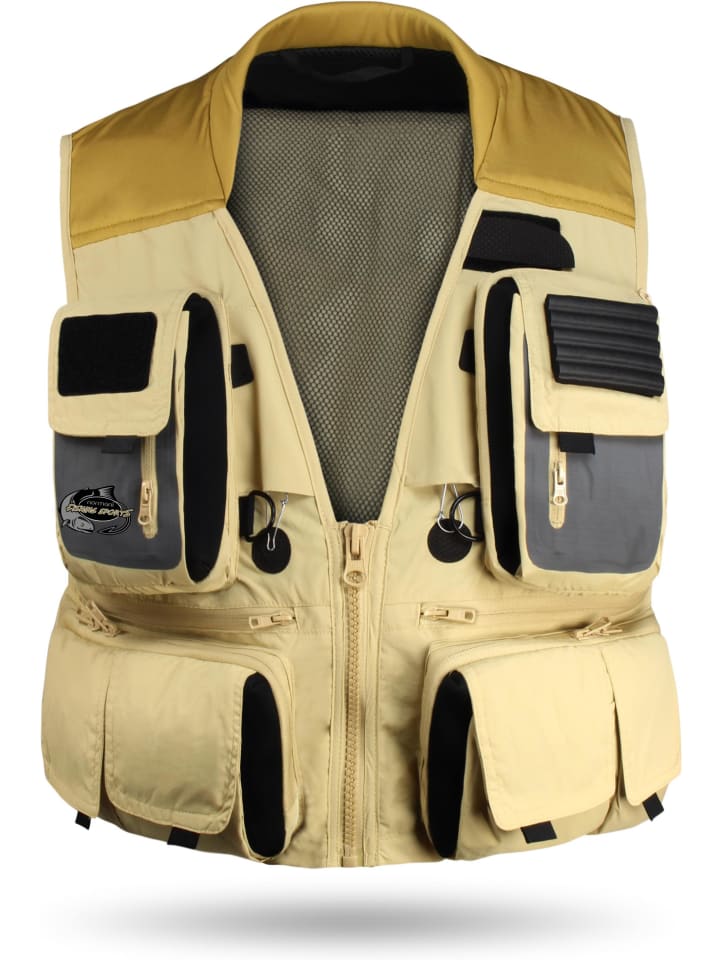 Herren Anglerweste Master in Khaki