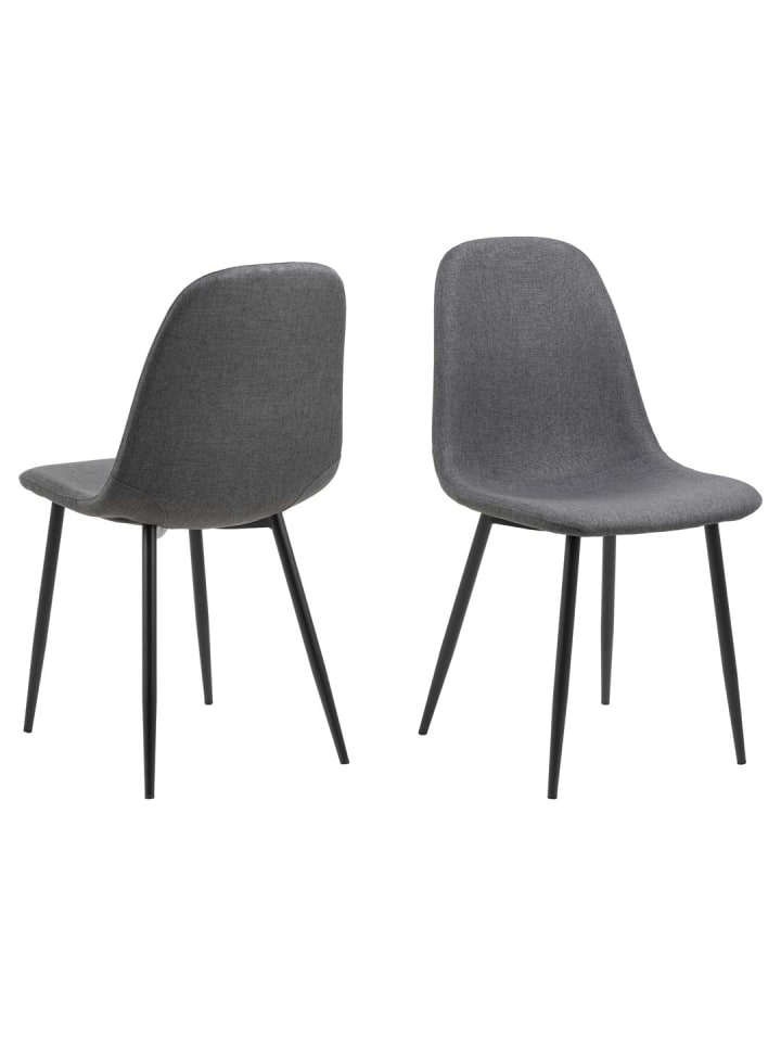 Esszimmerstuhl Celia Dunkelgrau 4er Set