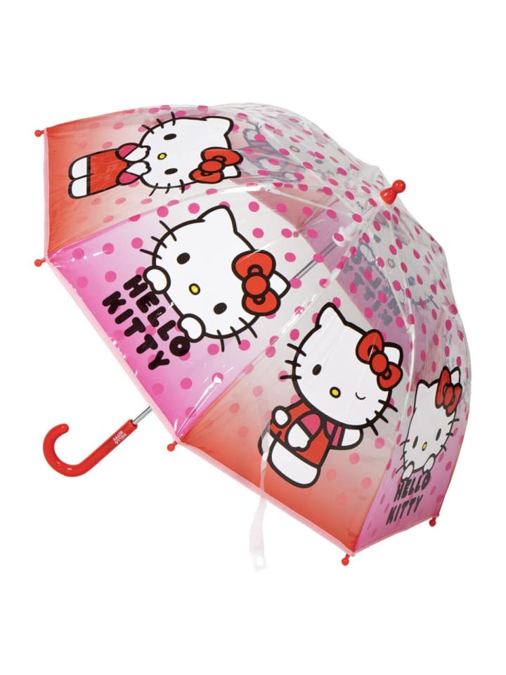 Hello Kitty Kinder Ø 71 cm Regenschirm manueller Bubble-Schirm in Rosa