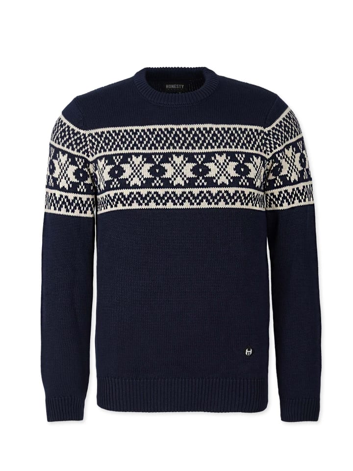 Pullover " Norweger " in blau
