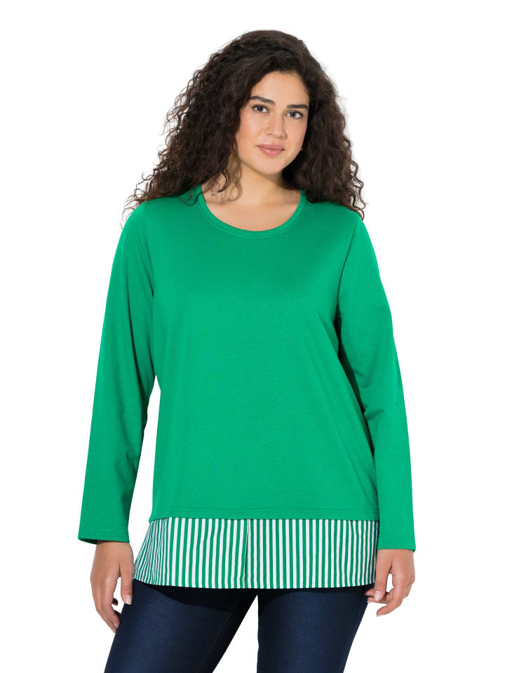 Sweatshirt in smaragdgrün