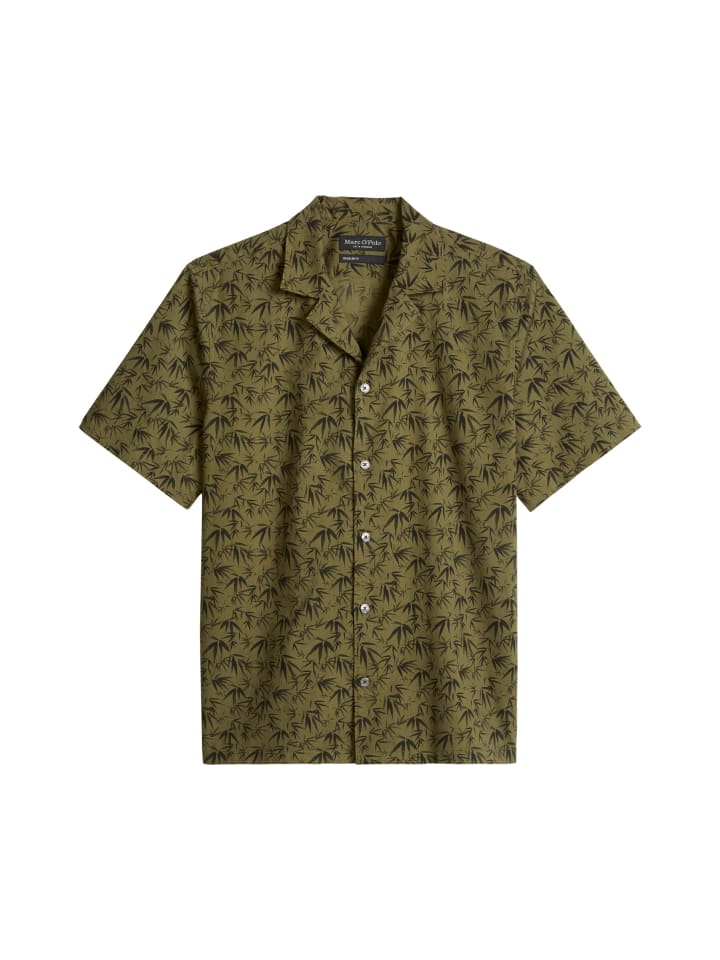 Kurzarm-Hemd regular in Medium Green