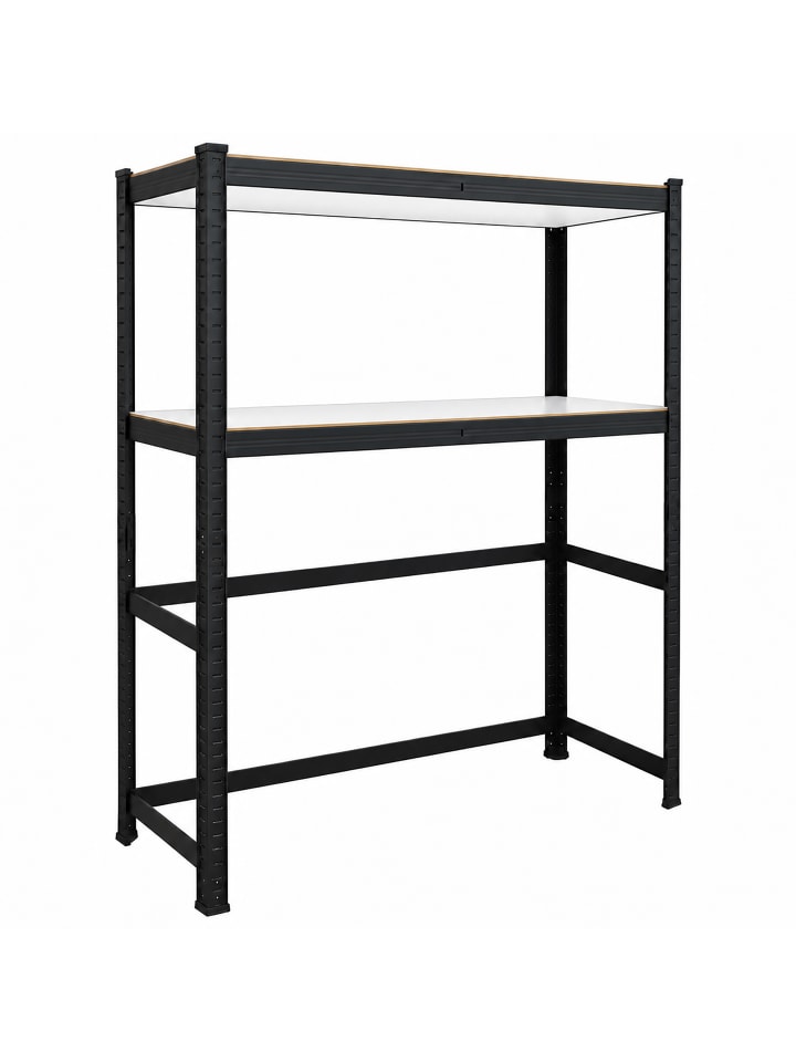 Waschmaschinenregal in Schwarz - (B)130 x (H)180 x (T)60 cm