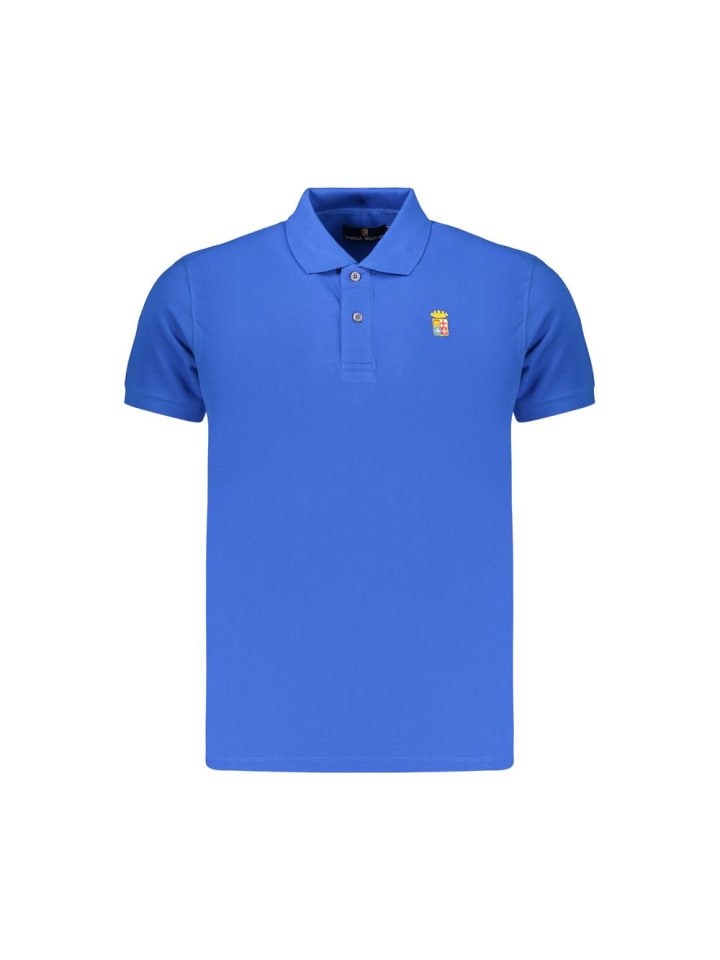 Blau Baumwolle Herren Polo
