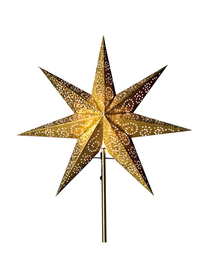 Papierstern Lampenschirm Antique, gold, Ø 48cm in Gold