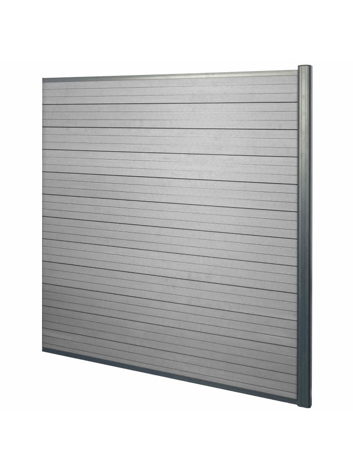 WPC-Sichtschutz Savoie, Erweiterungselement, 1,85m grau