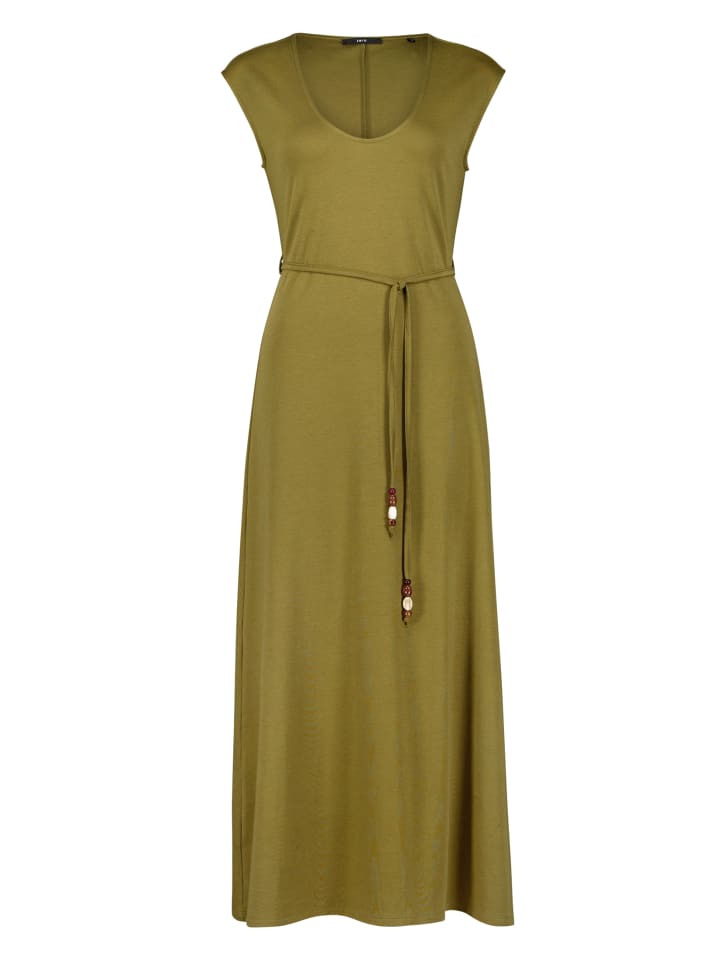 Maxikleid mit Gürtel in Fir Green