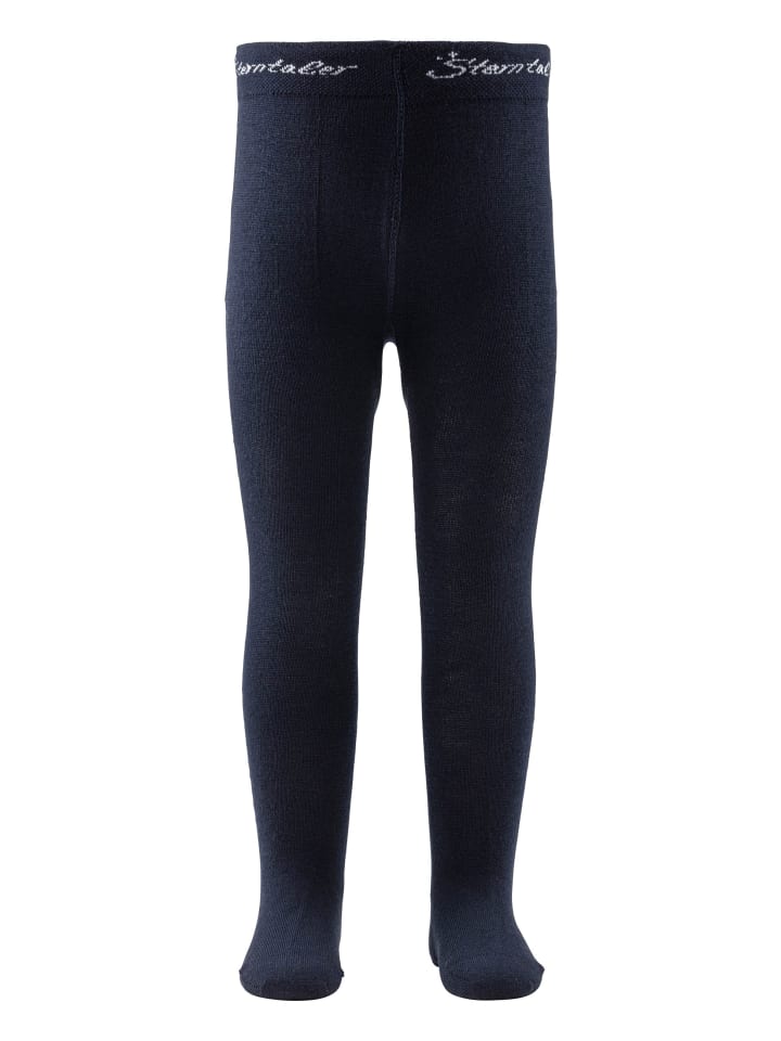 Strumpfhose Wolle in marineblau