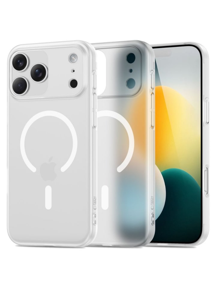 Tech Protect MagSlim Case kompatibel mit iPhone 17 Pro mattweiß in Mattweiß