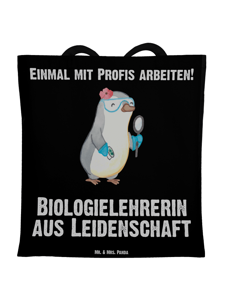 Stofftasche Biologielehrerin Leidenschaft mit S... in Schwarz