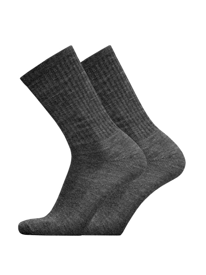 Socken 'MERINO SPORT' 2er Pack in Mid Grey