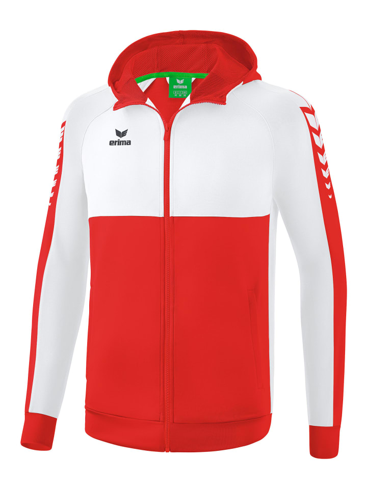 Kinder Six Wings Trainingsjacke mit Kapuze in rot/weiss