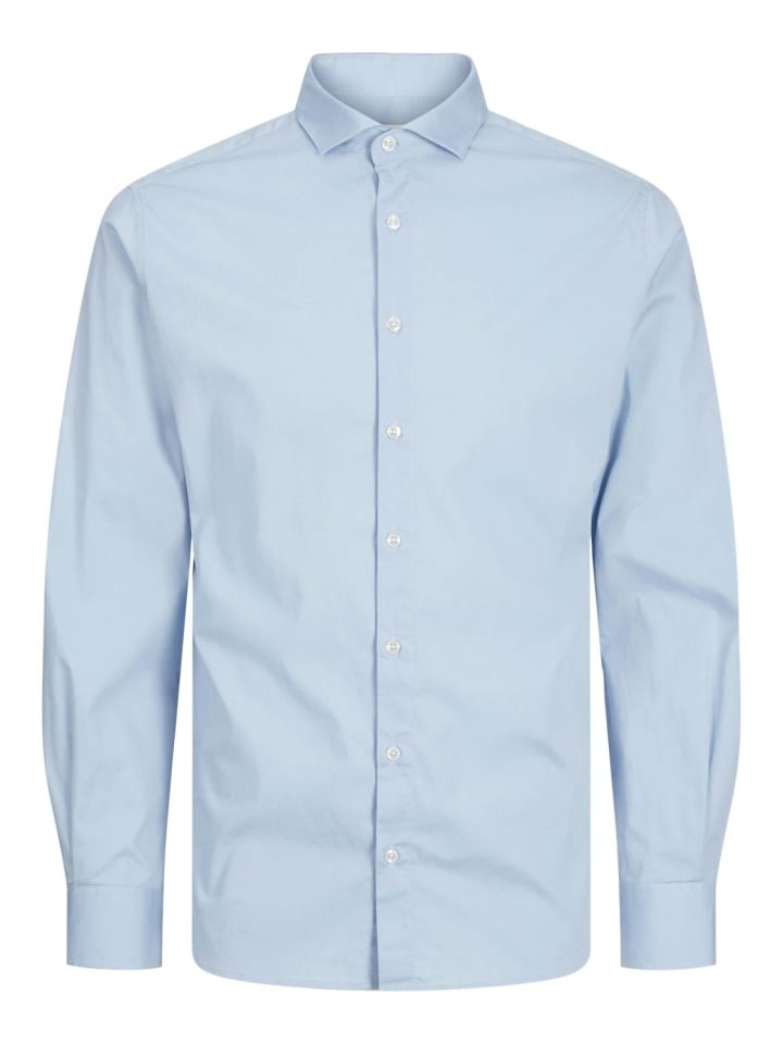 Anzughemd JJEAXON STRETCH SHIRT LS JNR in cashmere blue