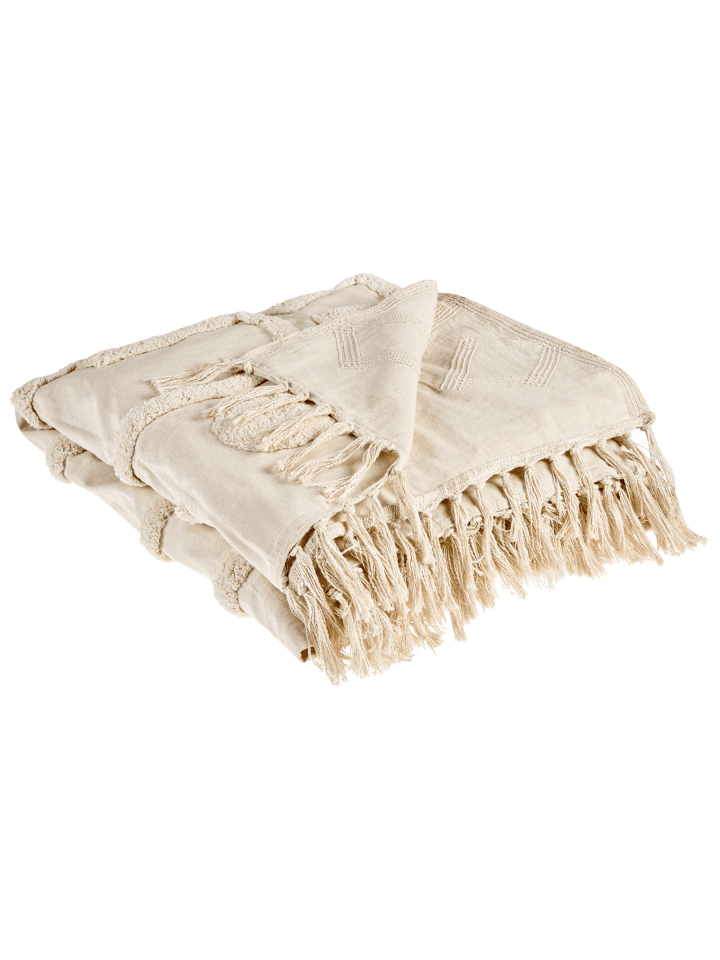 Kuscheldecke CHACK in Beige - (W) 190 x (H) 1 x (L) 190 cm