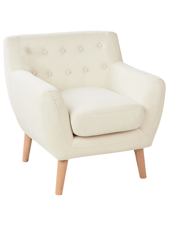 Sessel MOTALA in Beige/Braun - (W) 77 x (H) 76 x (L) 80 cm