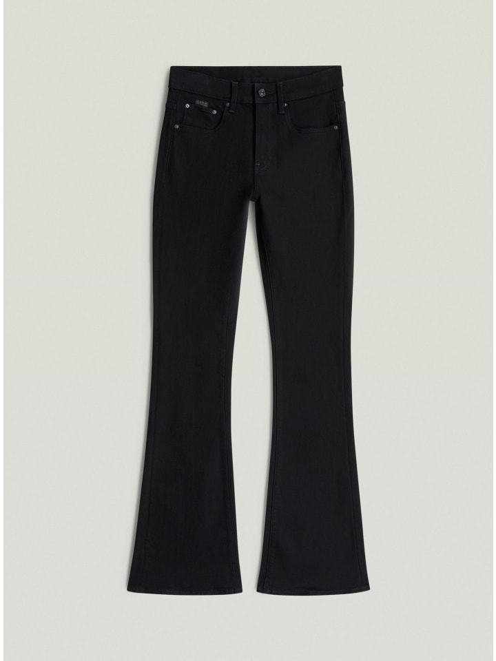 3301 Flare Jeans pitch black