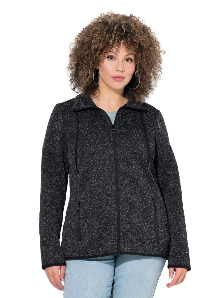 Sweatjacke in schwarz