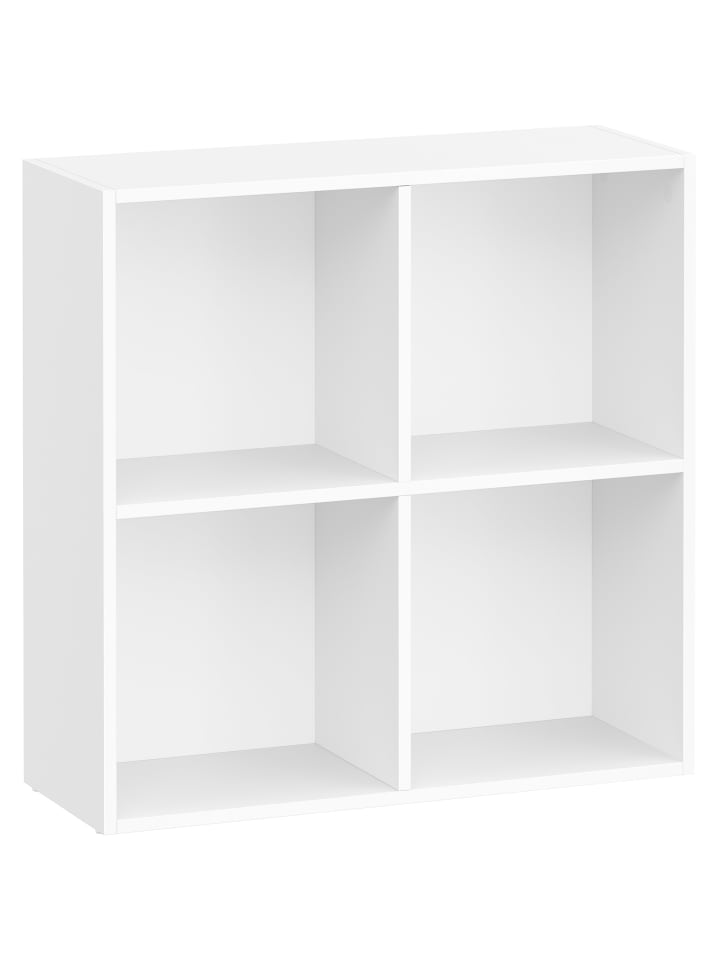 Bücherregal Custos in Weiß - (B)24 x (H)65.5 x (T)65.8 cm