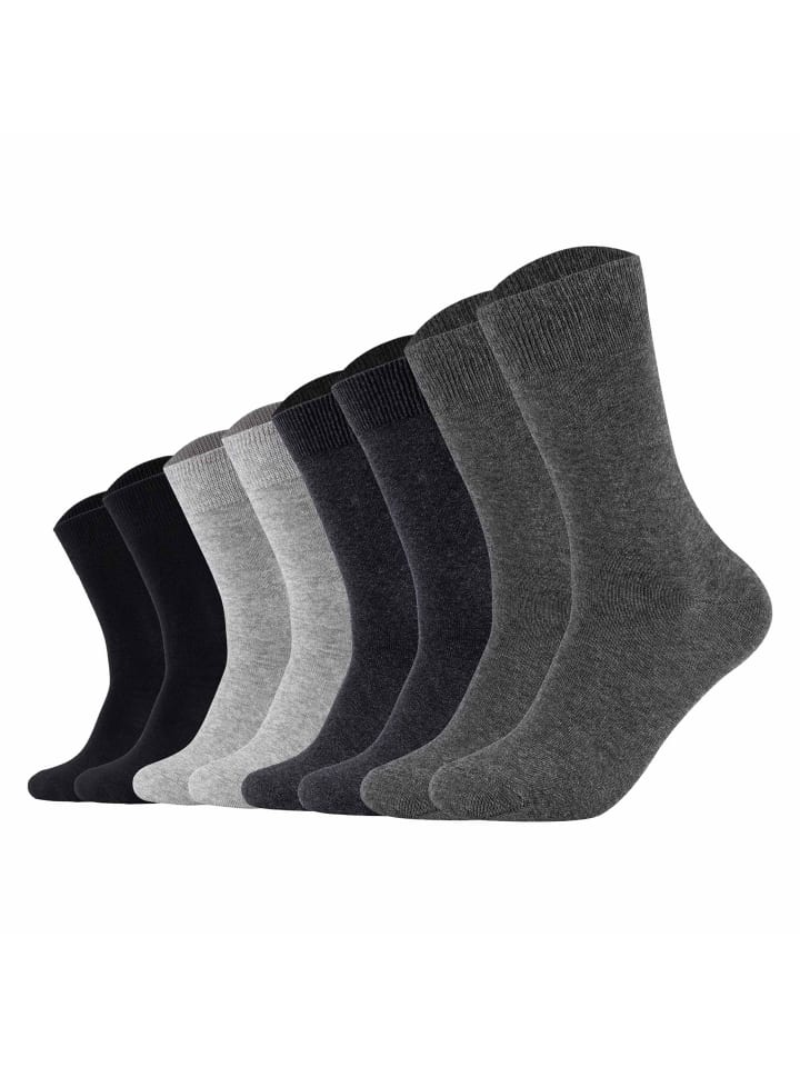 Socken 8er Pack in Schwarz/Grau