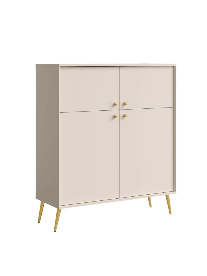 Highboard Rose sandbeige 105 / 40,5 / 122cm